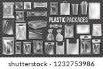 plastic packages transparent... | Shutterstock .eps vector #1232753986