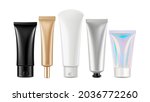 cream cosmetic blank tubes... | Shutterstock .eps vector #2036772260