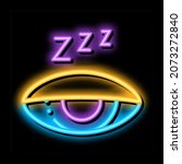 half closed asleep eye neon... | Shutterstock .eps vector #2073272840