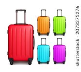 luggage suitcase travel bag... | Shutterstock .eps vector #2073275276