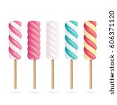 Marshmallows Candy Vector. Pink ...