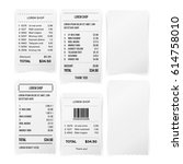 sales printed receipt white... | Shutterstock .eps vector #614758010