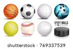 sport balls vector. set of... | Shutterstock .eps vector #769337539