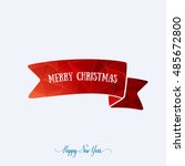 merry christmas card decoration.... | Shutterstock .eps vector #485672800