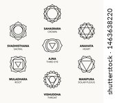 seven chakras icons  simple... | Shutterstock .eps vector #1463638220