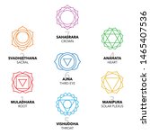 seven chakras icons  symbols.... | Shutterstock .eps vector #1465407536