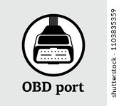 vector obd port symbol icon on... | Shutterstock .eps vector #1103835359