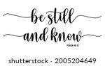 Be Still And Know. Vector Bible ...