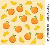 seamless pattern of orange... | Shutterstock .eps vector #2050561580