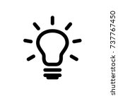 light bulb icon  lamp icon.... | Shutterstock .eps vector #737767450