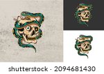 artwork design of head skull... | Shutterstock .eps vector #2094681430