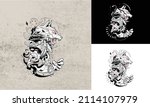artwork design of wolf vector... | Shutterstock .eps vector #2114107979