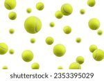 Falling tennis ball  isolated...