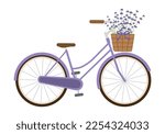 Cute Purple Bike With Lavender...