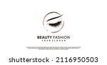 eyelashes beauty logo for... | Shutterstock .eps vector #2116950503