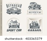 classic cars logo illustrations ... | Shutterstock .eps vector #403365379