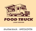 different logos of food truck ... | Shutterstock . vector #640162456