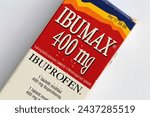 Small photo of Espoo, Finland - April 2020: Ibumax, Ibuprofen 400mg pills , this is a non steroidal anti-inflammatory drug (NSAID) that relieves pain and treat inflammation. Available with and without prescription.