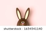 cute easter bunny  chocolate... | Shutterstock . vector #1654541140