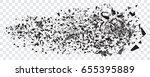 vector glass explosion isolated ... | Shutterstock .eps vector #655395889