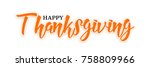 Happy Thanksgiving Hand Written ...