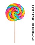 Colorful rainbow lollipop swirl ...