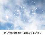 blue snowfall bokeh background  ... | Shutterstock . vector #1869711460