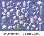 set of urban 3d buildings of... | Shutterstock .eps vector #1150623290