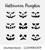 a set of scary halloween... | Shutterstock .eps vector #1154984359