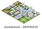 isometric urban megalopolis top ... | Shutterstock .eps vector #582946510