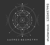 esoteric sacred geometry vector ... | Shutterstock .eps vector #1203457993