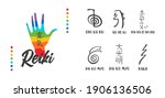 reiki symbol. sacred sign.... | Shutterstock .eps vector #1906136506