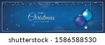 blue christmas banner with star ... | Shutterstock .eps vector #1586588530