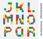 alphabet from colorful brick... | Shutterstock .eps vector #2024262656