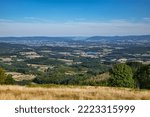Small photo of Panoramic view from the mont beuvray in the morvan in france saint leger sous beuvray