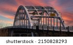Small photo of Selma, Alabama, USA-March 1, 2022: Panorama of historic Edmund Pettus Bridge in Selma, the sight of the Bloody Sunday beatings during the Civil Rights Movement.