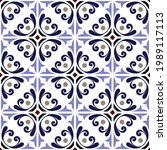 ceramic tile pattern  colorful... | Shutterstock .eps vector #1989117113