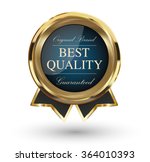 golden best quality badge.... | Shutterstock .eps vector #364010393
