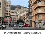Small photo of Monaco, Monaco - 30.12.2021 : Princess Antoinette steet view in the center of Monaco