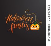 halloween poster. vector... | Shutterstock .eps vector #725347636