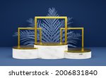 luxury blue and bronze round... | Shutterstock . vector #2006831840