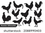 collection of animal rooster... | Shutterstock .eps vector #2088990403