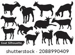 collection of goat silhouette... | Shutterstock .eps vector #2088990409