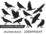 collection of crow and raven... | Shutterstock .eps vector #2088990649