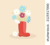 Adorable Red Rain Boot With...