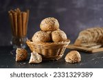 Small photo of Bakery products encompass a range of delectable baked goods, such as bread, pastries, cakes, and cookies, crafted with culinary artistry.