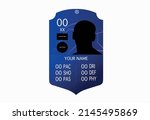 fifa football player card  blue ... | Shutterstock .eps vector #2145495869
