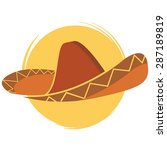Mexican Sombrero Hat Vector
