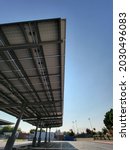 Small photo of Walnut, CA, United States - 8-24-2021: Suzanne Middle school solar carport
