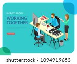isometric business people... | Shutterstock .eps vector #1094919653